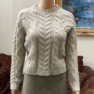 Pim + Larkin Beige Cable Knit